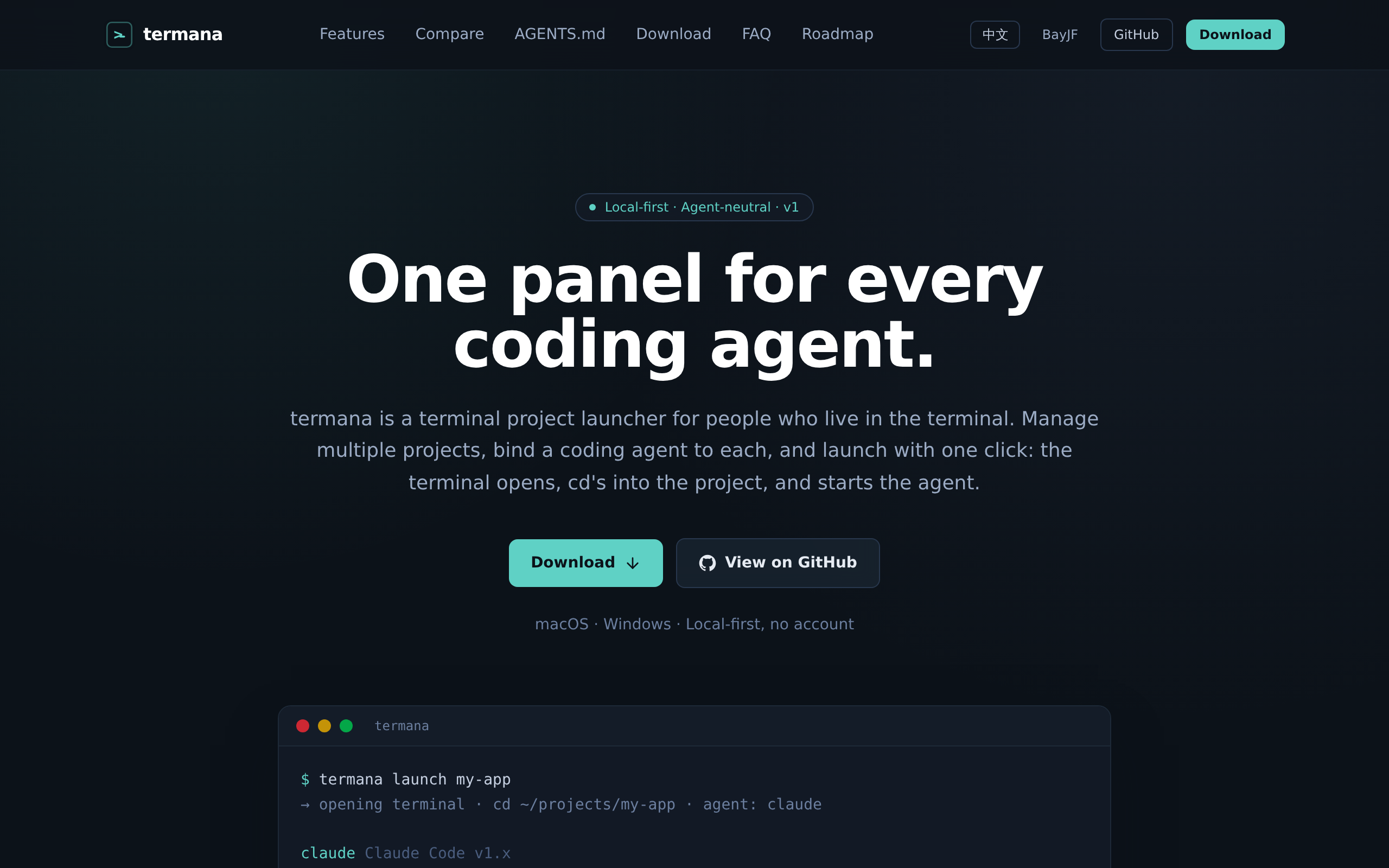 Termana product preview